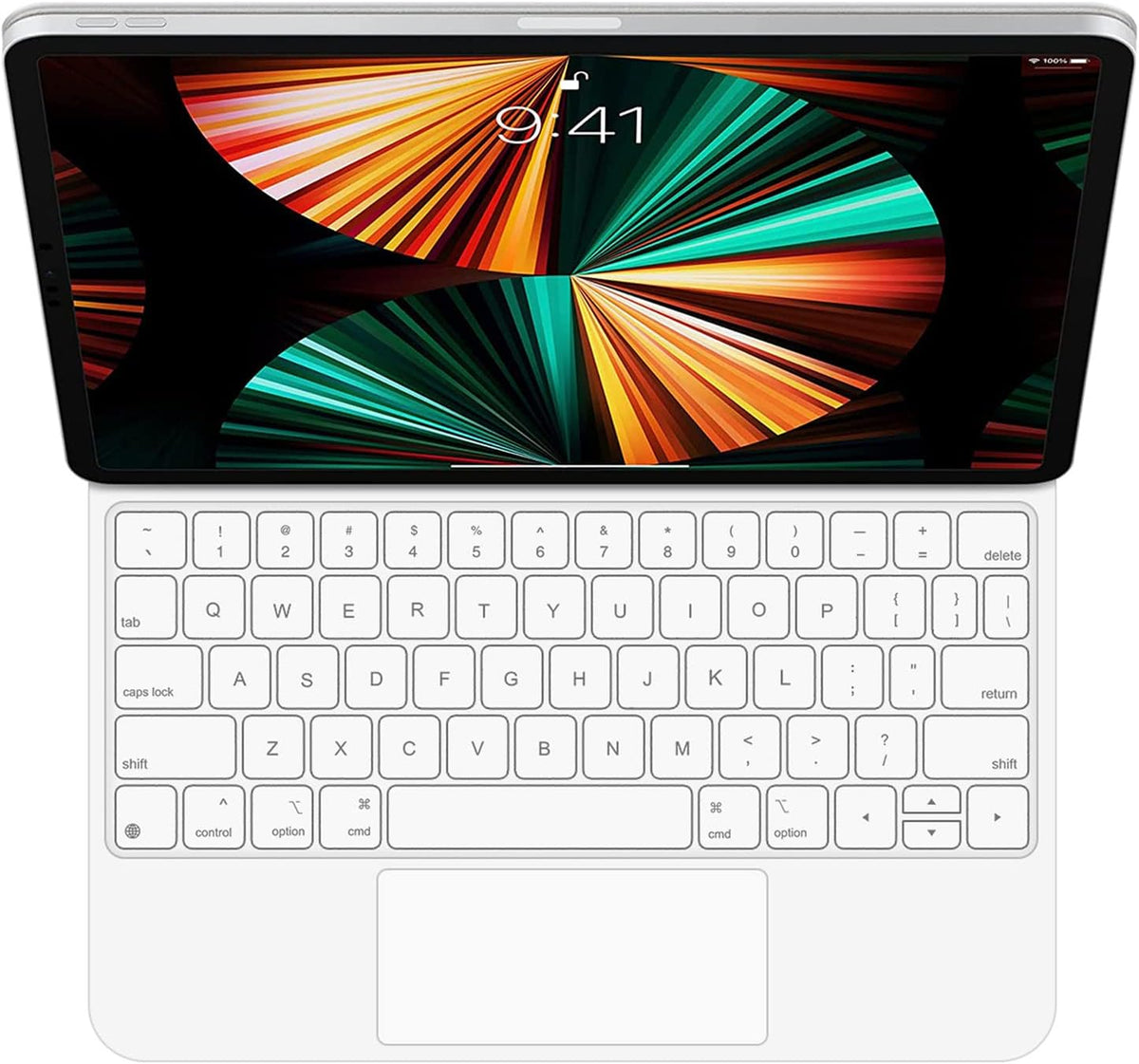 White Keyboard Case with Built-in Trackpad for iPad Air 5th/4th Generation and iPad Pro 11 inch Z87980