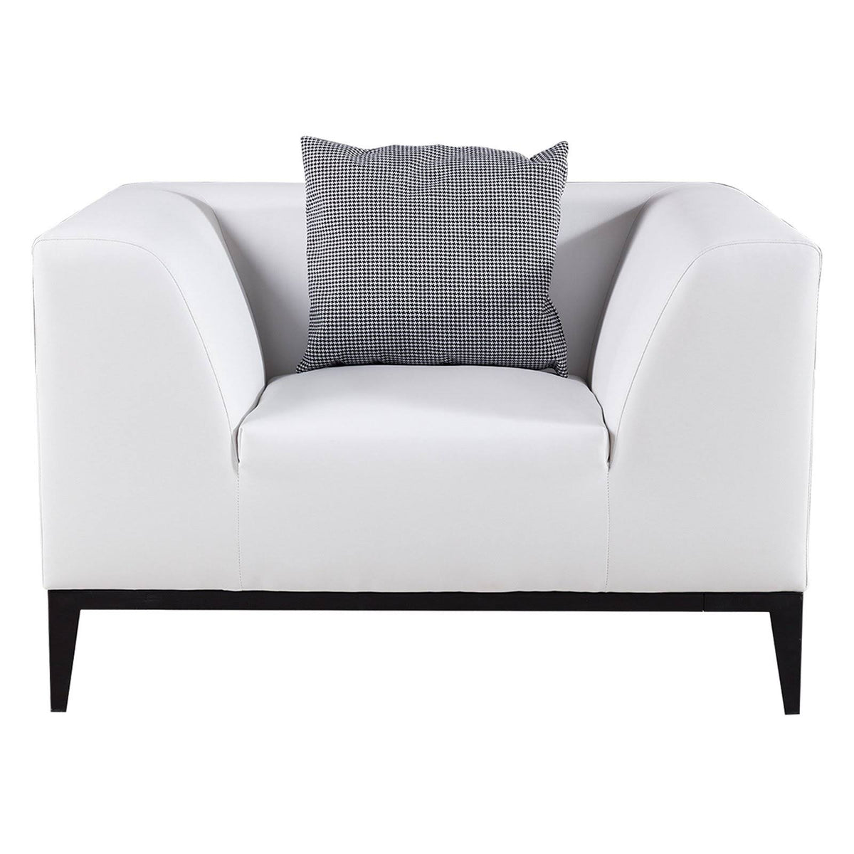 Bonded Leather Armchair White V733634