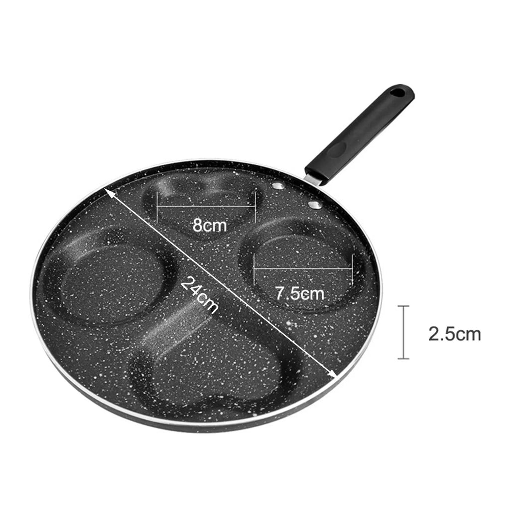 2 Heart Shape and 2 Round Shape Egg Skillet Pan T22033