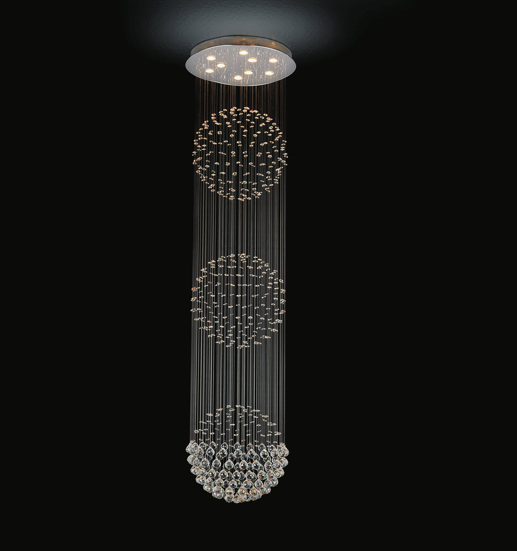 Chrome 9 Light Flush Mount C9536