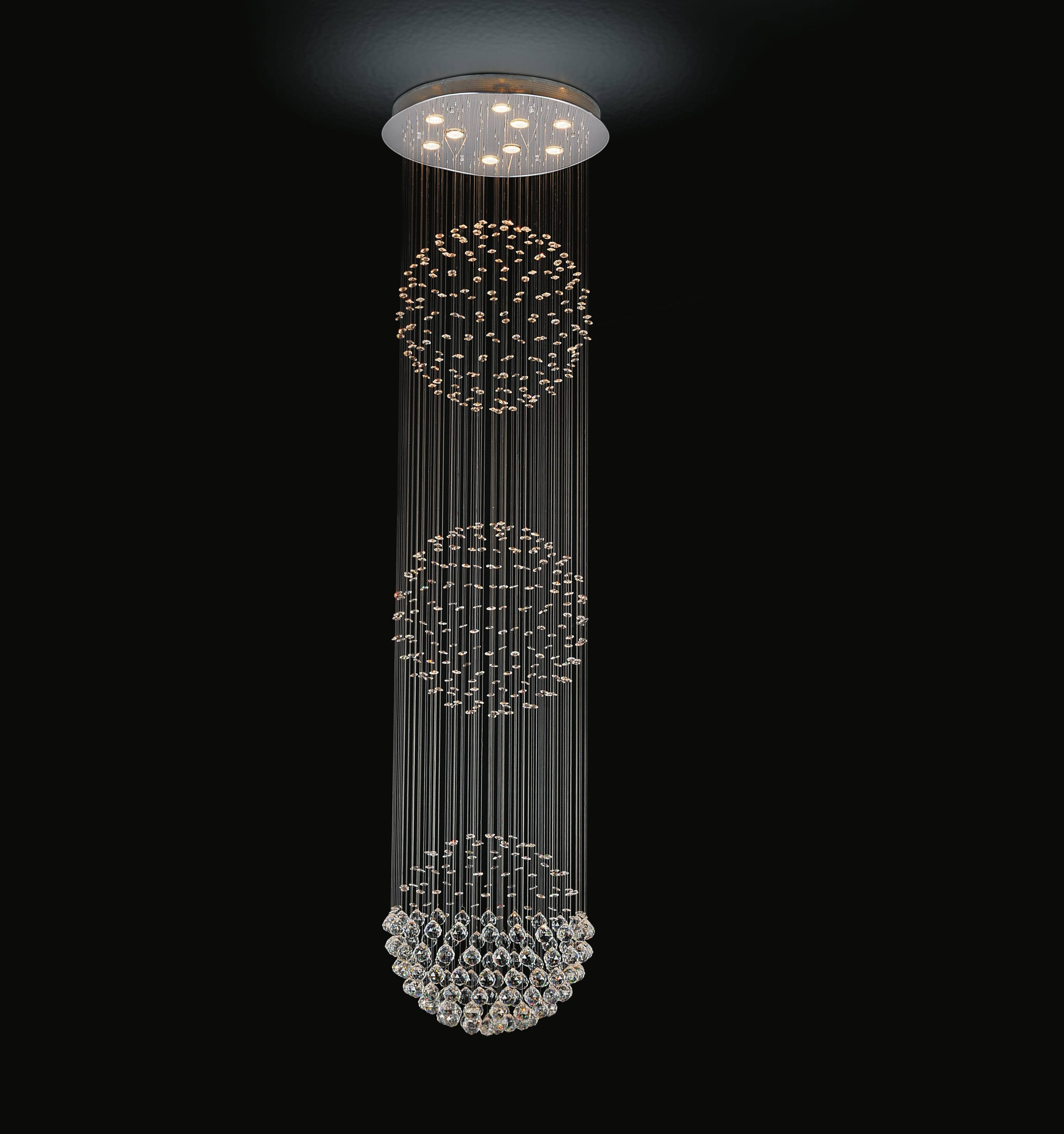 Chrome 9 Light Flush Mount C9536