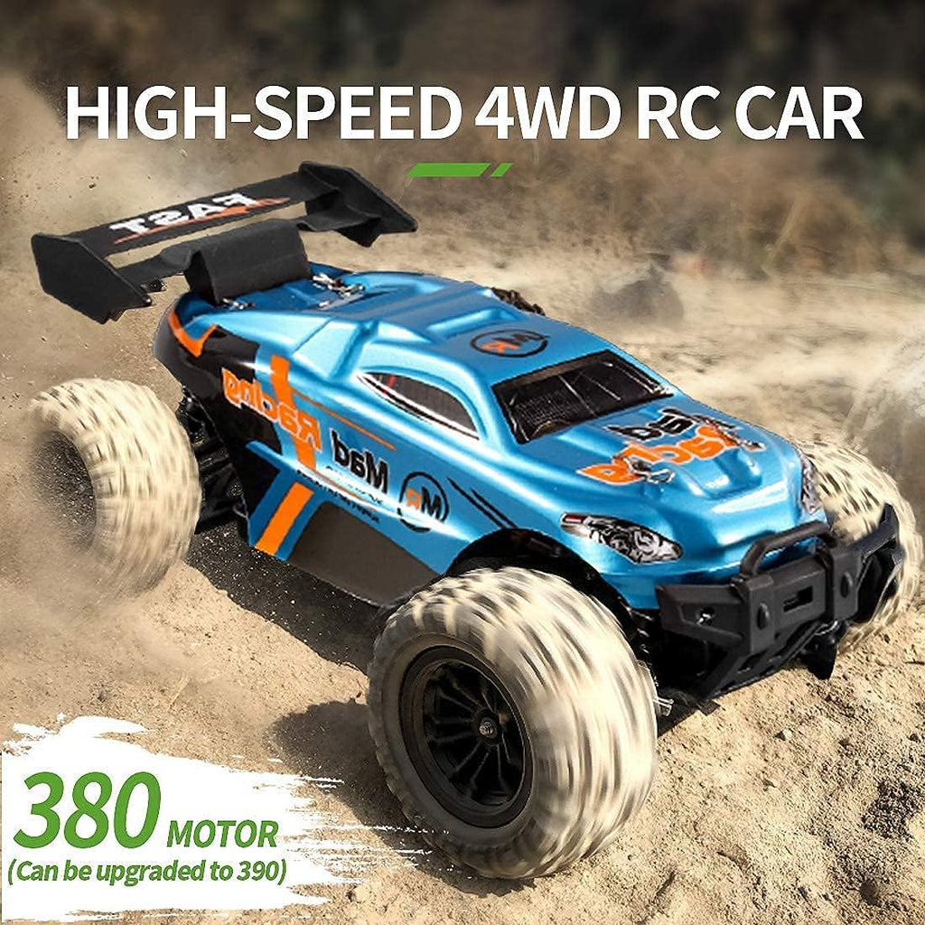 RC Cars 1:16 Scales 35+ kmh 4WD 2.4Ghz Off-Road Monster Truck Toy with 2 Batteries D114