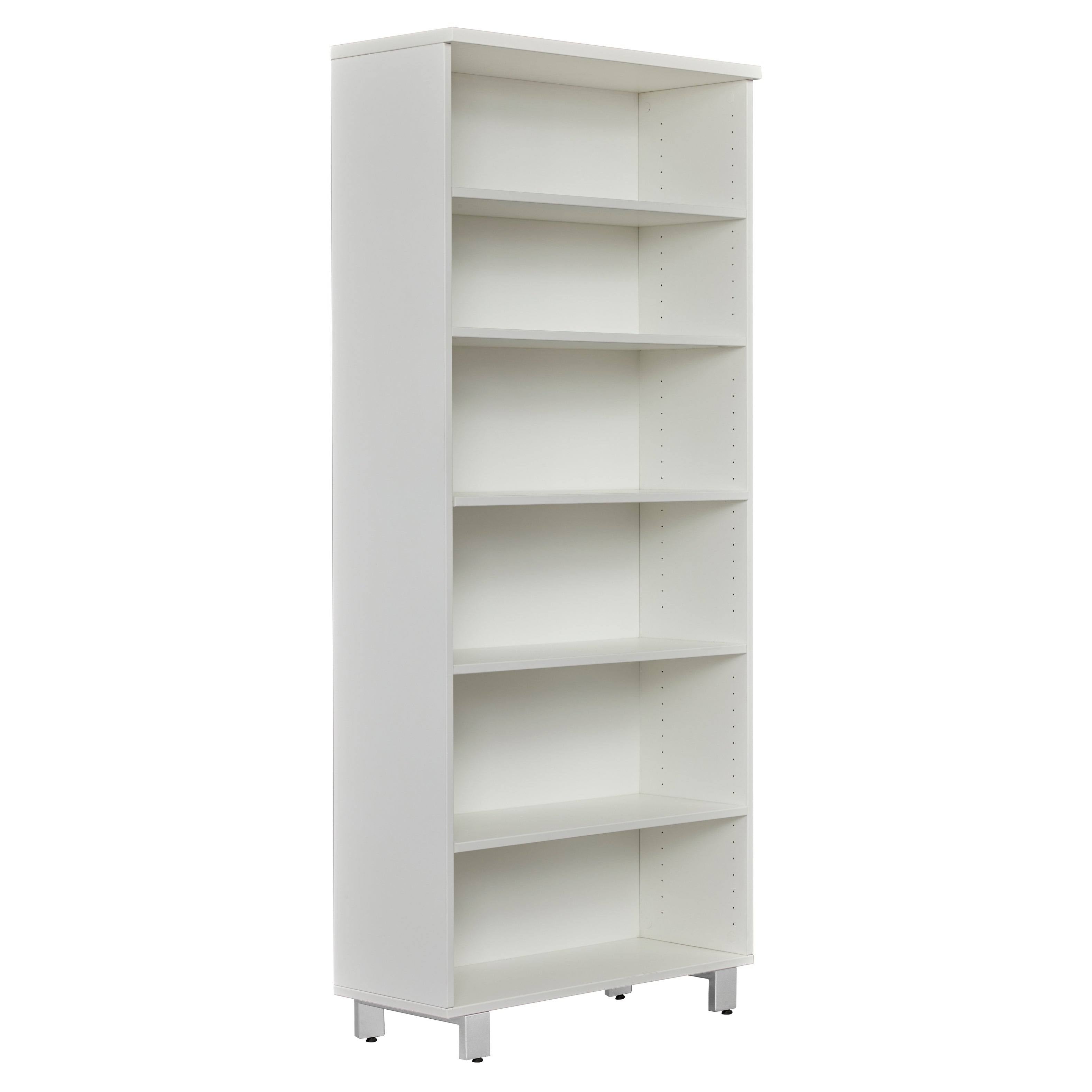 Contemporary Bookcase with 6 Shelves in Gray E7079