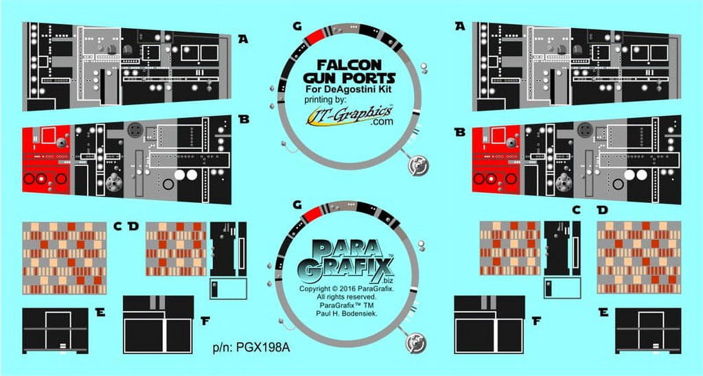 Millennium Falcon Gun Port Photoetch Set for DeAgostini Kit W8515