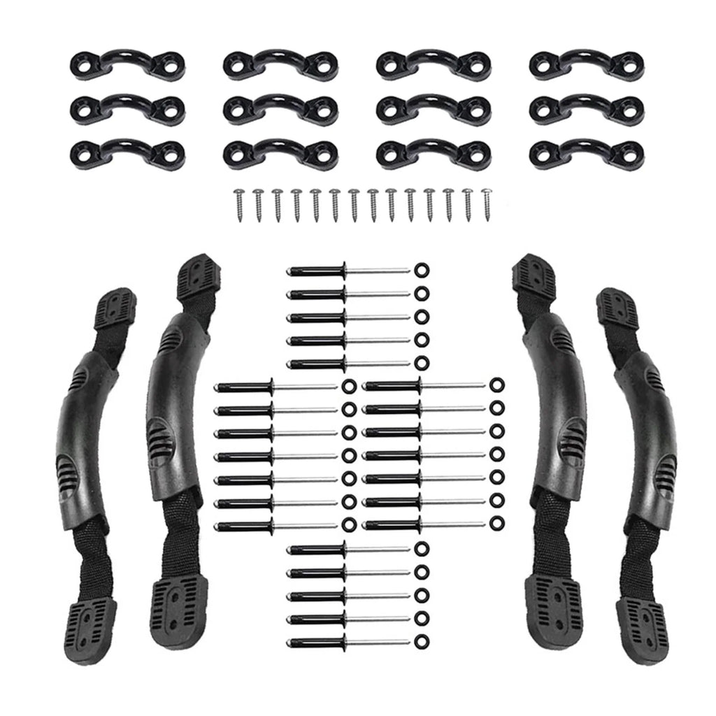 Black Kayak Carry Handles with Screws Pad Eye L898