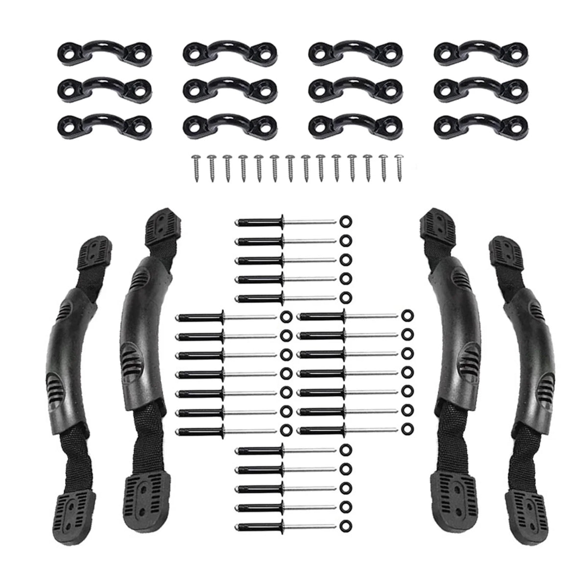 Black Kayak Carry Handles with Screws Pad Eye L898
