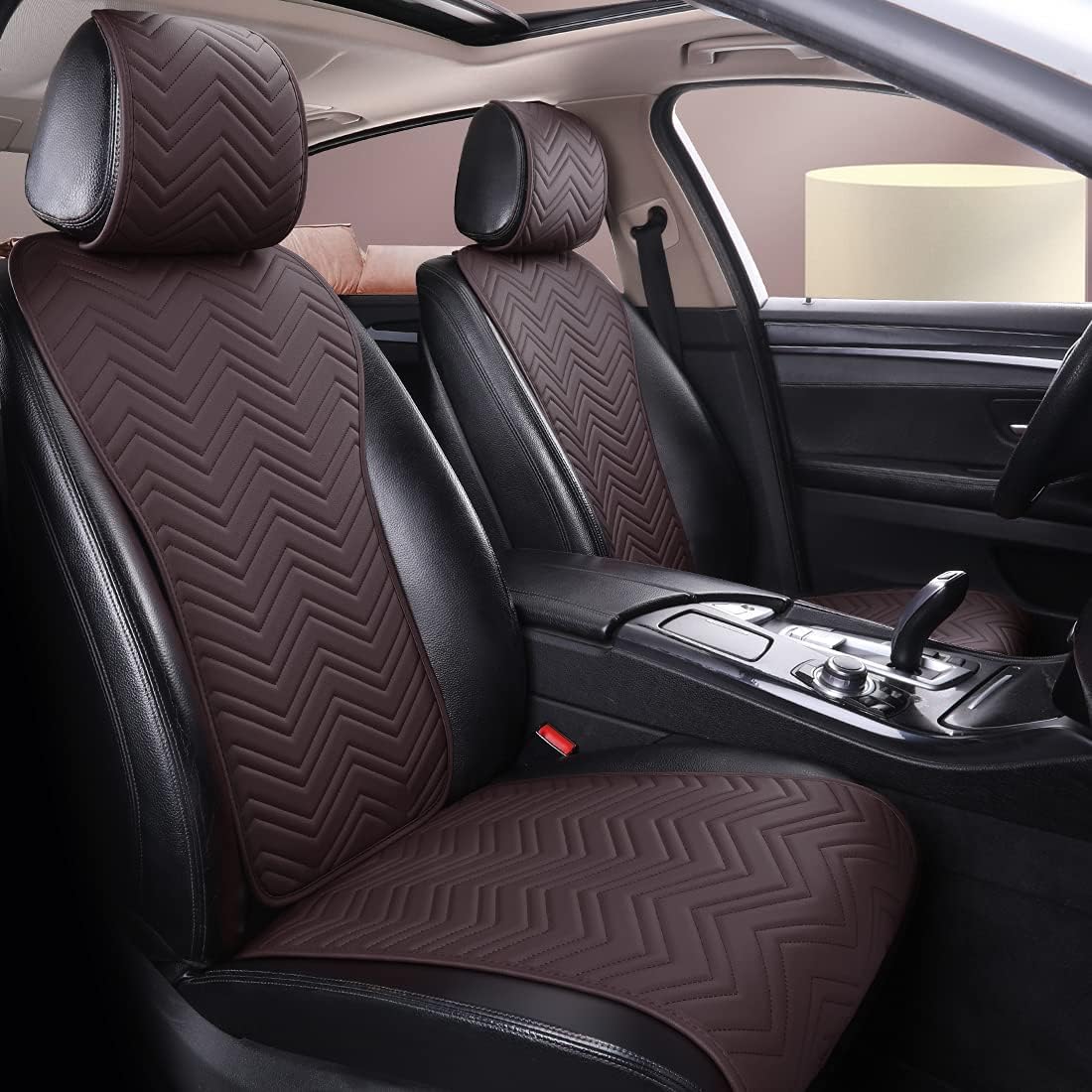 Pink Leather Car Seat Covers 11PCS Q1739