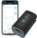 Bluetooth Pulse Oximeter Fingertip with Alarm, Carry Bag & Lanyard W853