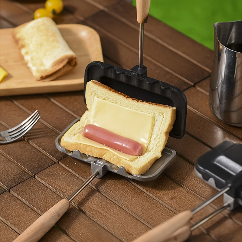 Non-Stick Dual-Sided Sandwich Waffle Maker Alloy Panini Grill I71395