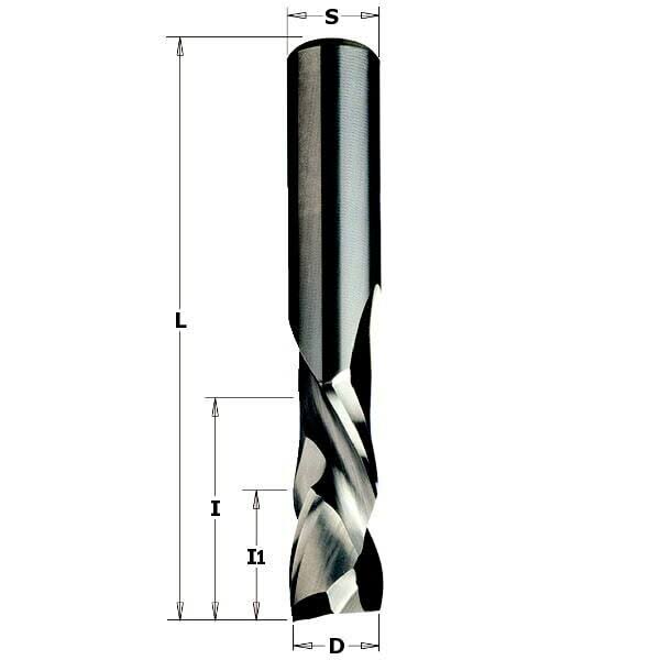 Solid Carbide Up/Downcut Spiral Mortising Bit, 1/2-Inch L809