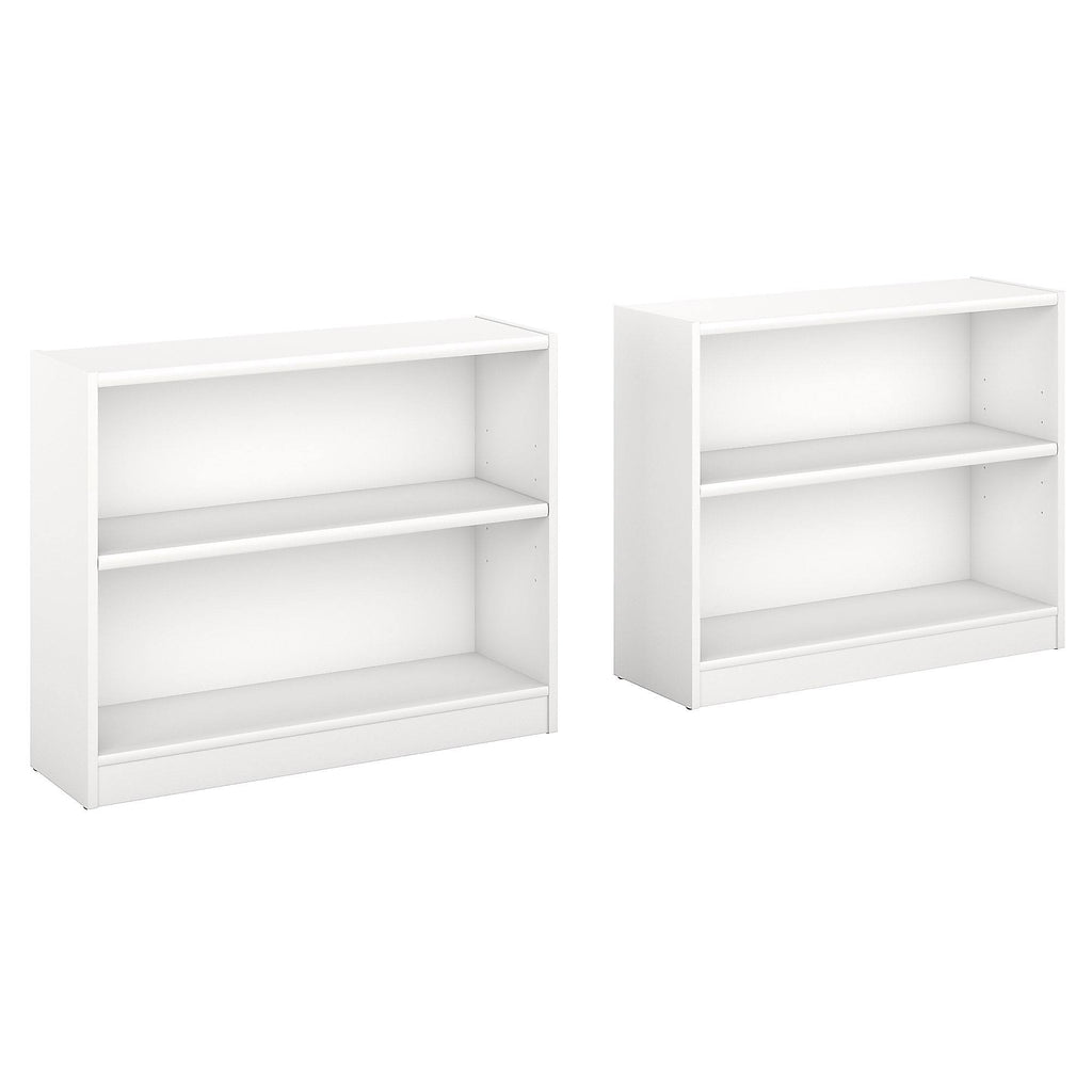 White 2 Shelf Bookcase Set of 2 C261248
