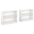 White 2 Shelf Bookcase Set of 2 C261248