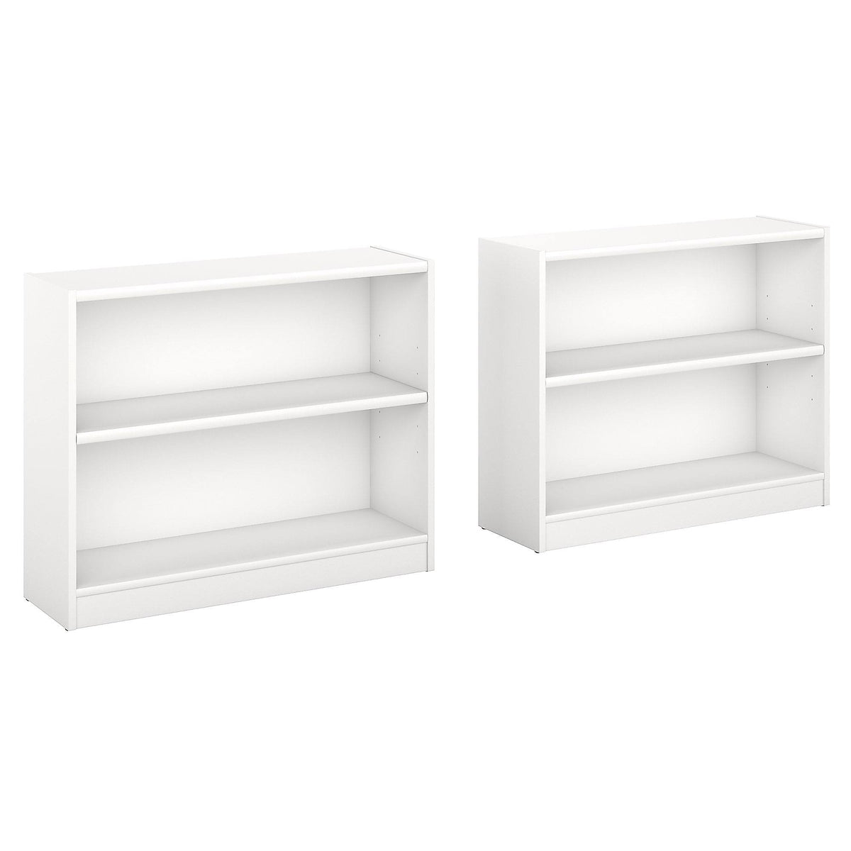 White 2 Shelf Bookcase Set of 2 C261248