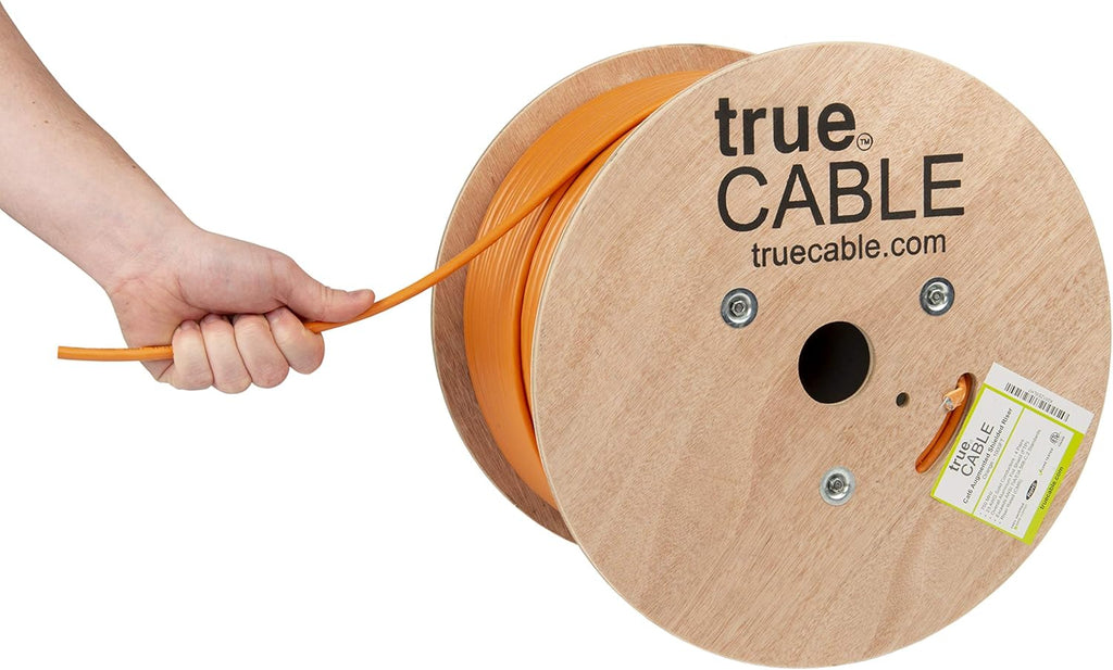 1000ft Black 23AWG Solid Bare Copper Bulk Ethernet Cable W7107