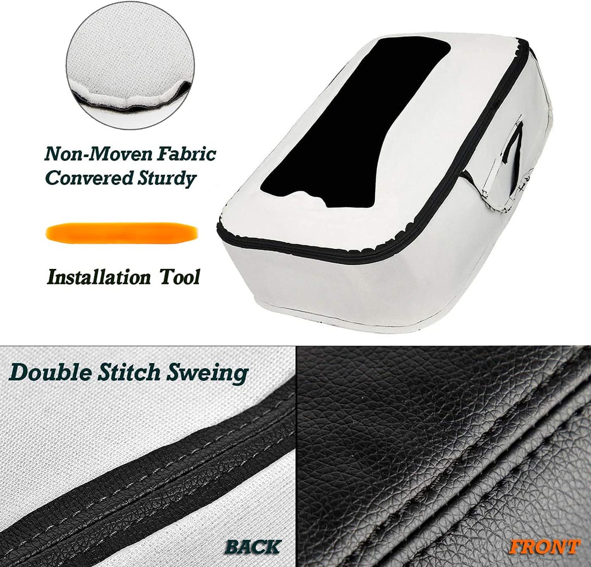 Black Center Console Cover Pack of 2 K9587