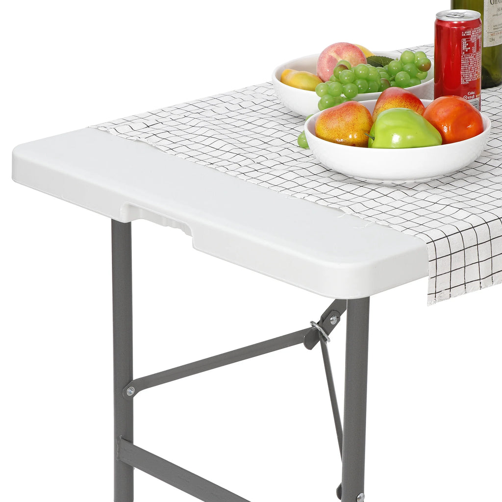 White Plastic Folding Utility Table D963839