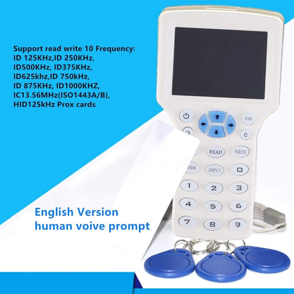 10pcs ID 125khz Cards + 10pcs ID 125kh Keyfobs + 10pcs 13.56mhz IC Key + 1 USB NFC RFID Card Copier Reader Writer Duplicator S816