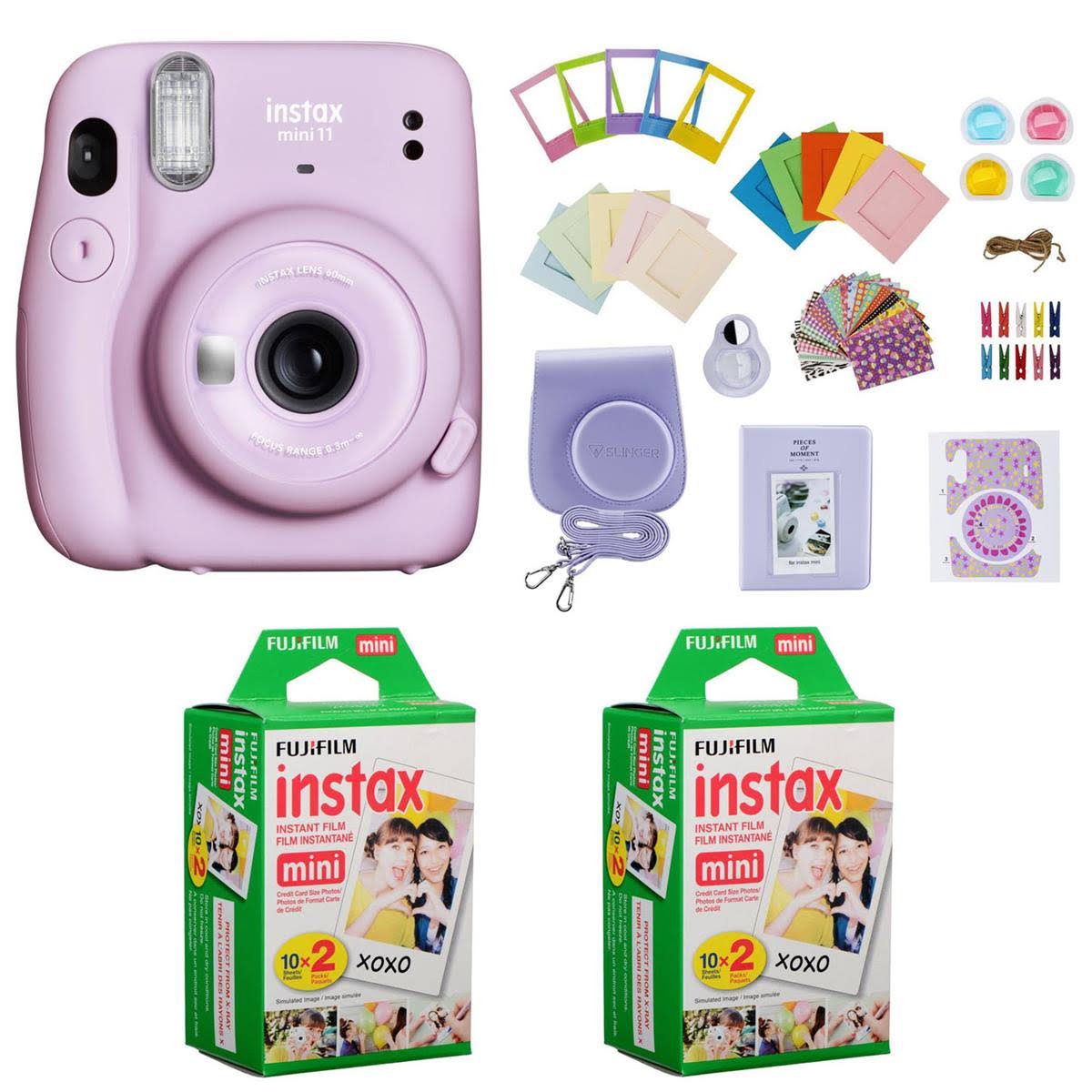 Lilac Purple Instant Film Camera with Accessory Kit Z267