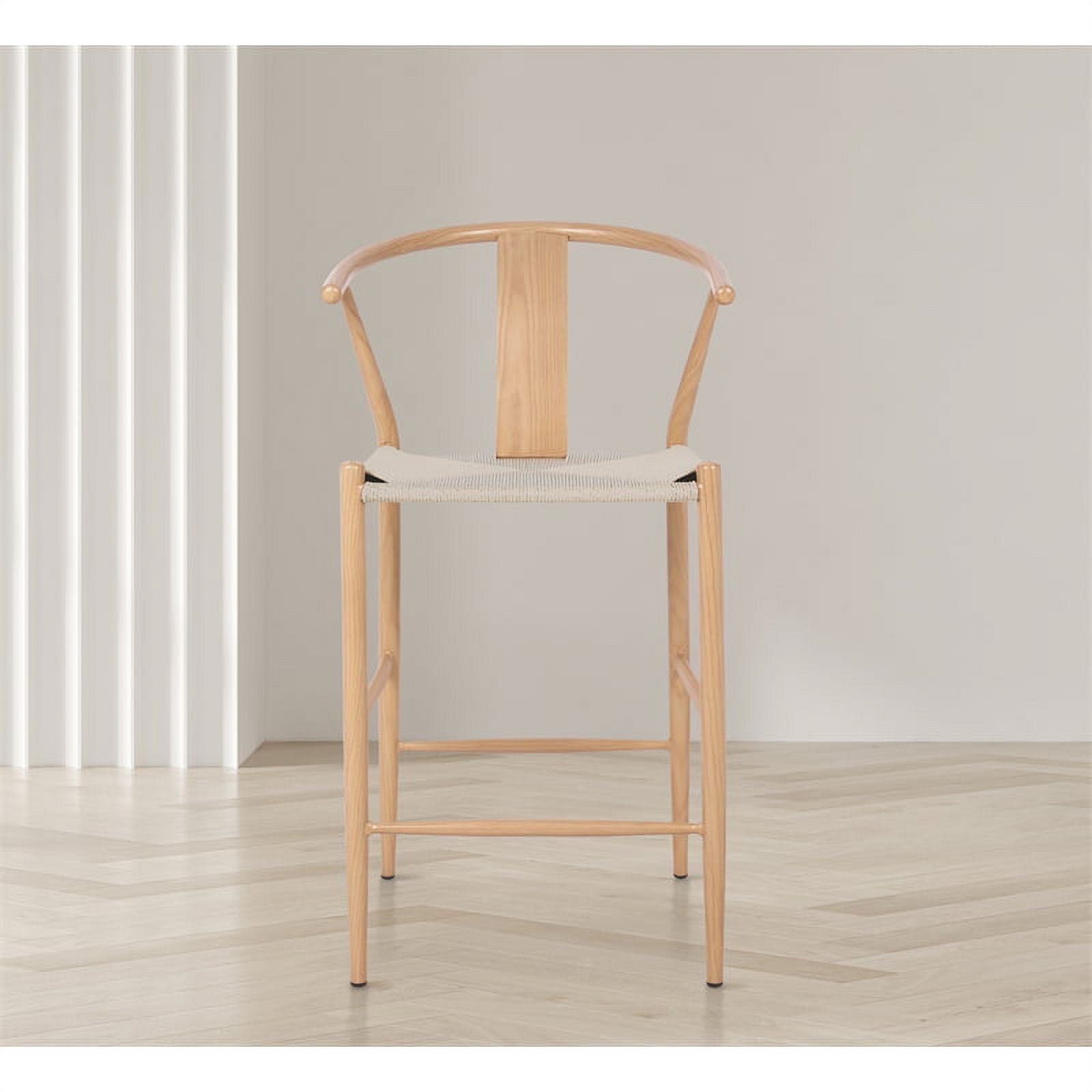 Beige Hand Woven Rope Stool R88151