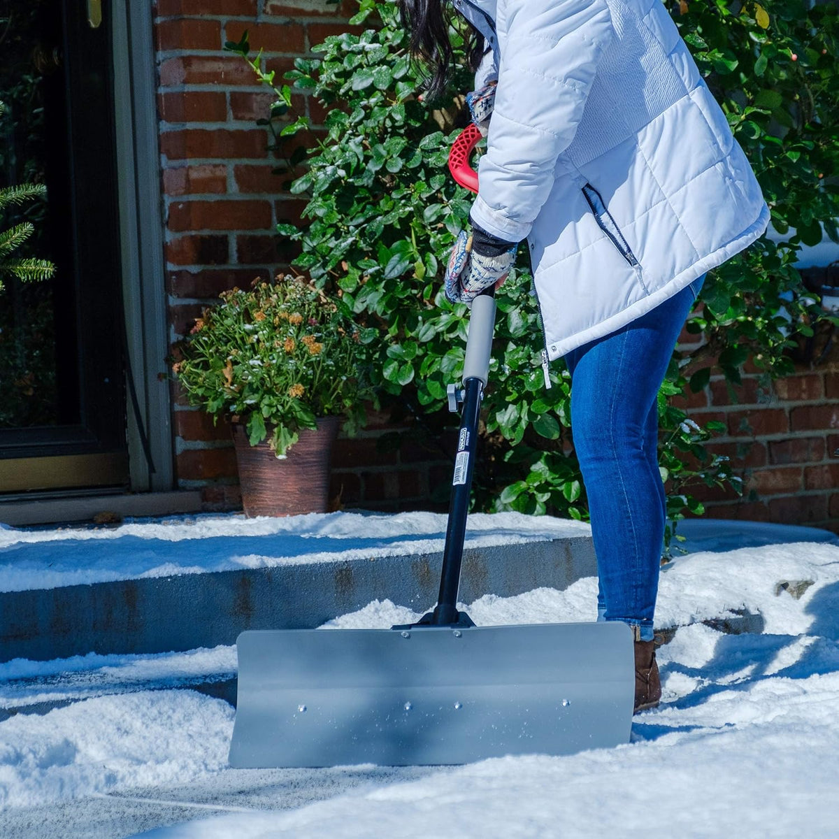 24" Heavy Duty Lightweight Snow Plow Shovel, Smoked Grey, Pack of 2 L13421