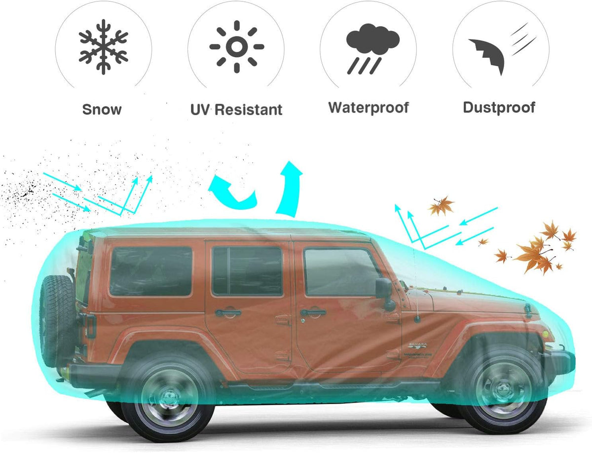 Waterproof Car Cover for Jeep Wrangler 2 Door K3599