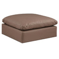 Brown Vegan Leather Ottoman W92185
