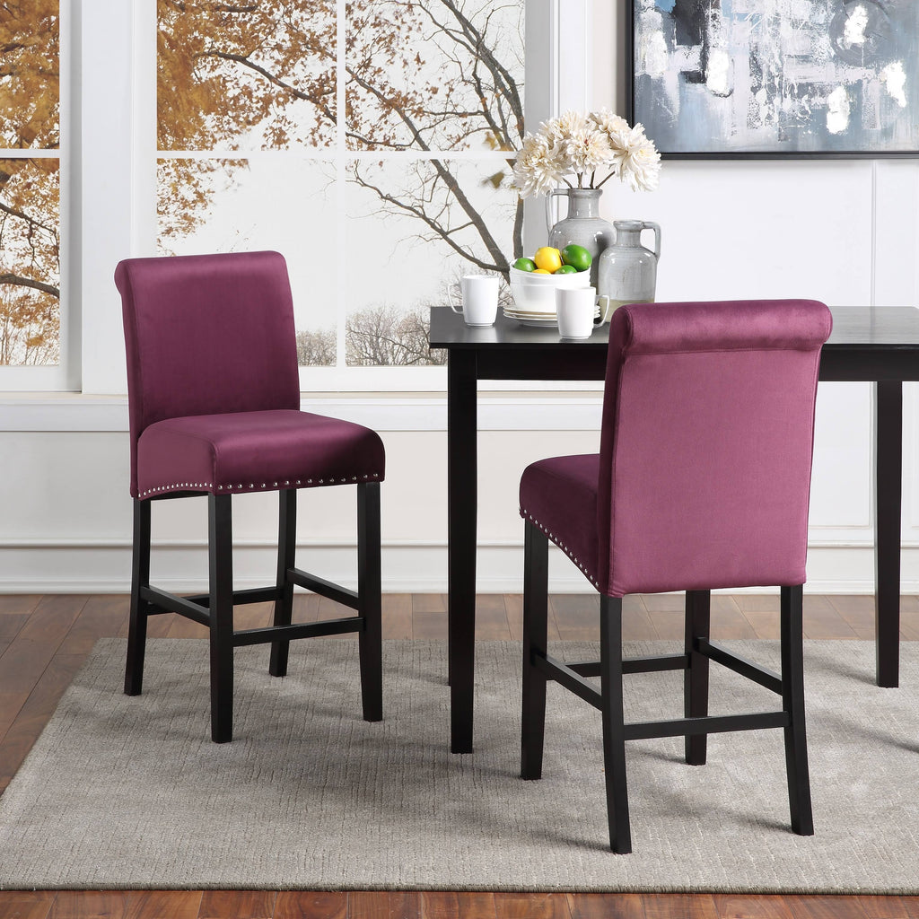 Velvet Counter Chair (Set of 2) O395