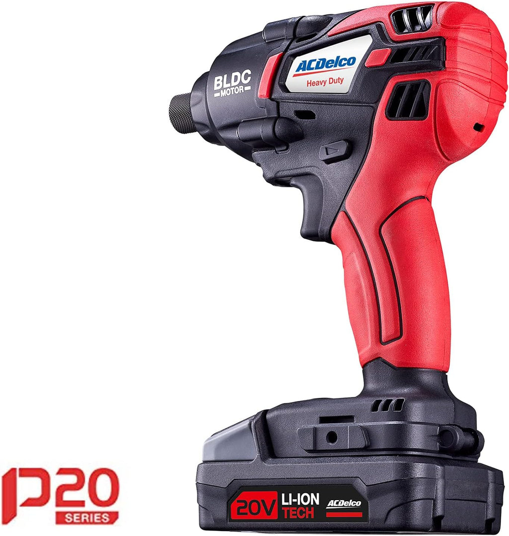 20V Cordless Li-ion 1/4” Brushless Impact Driver Tool Kit P12406