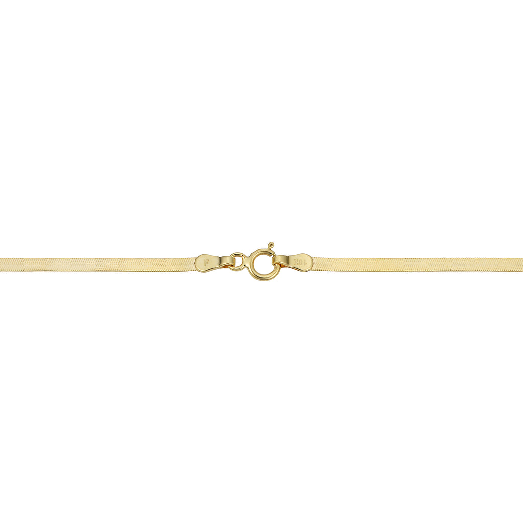 10k Yellow Gold Herringbone Chain Necklace (2.2mm, 20 inch) M663599
