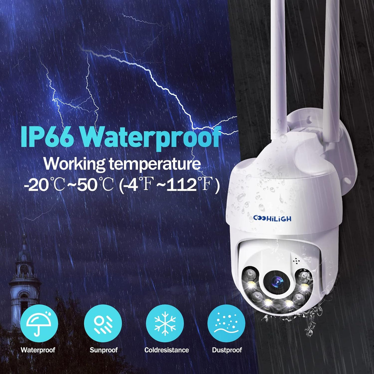 2K 4MP WiFi Security Cameras Outdoor with NVR 360° Pan/Tilt 4X Zoom M154
