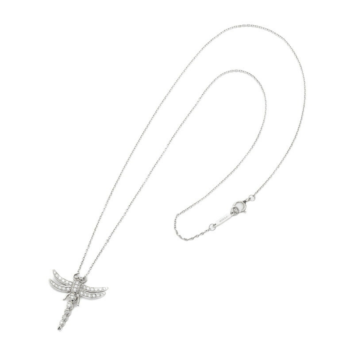 Dragonfly Motif Necklace Pt950 Diamond W172449