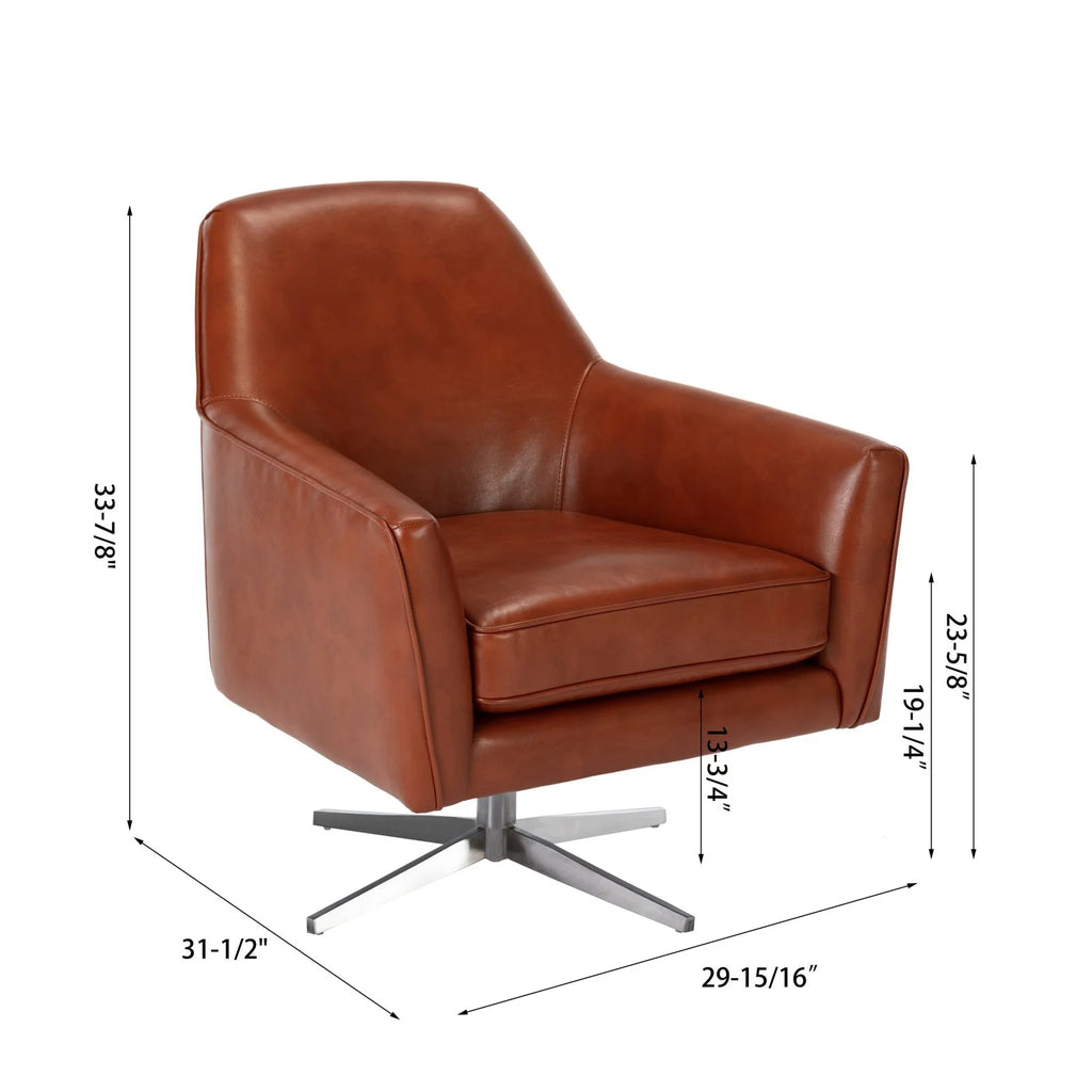 Leather Swivel Armchair C6346
