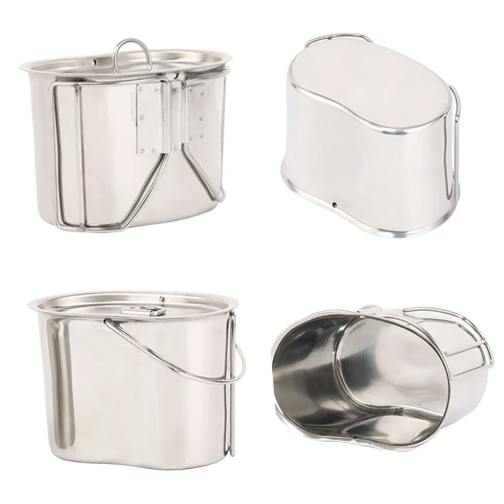 Stainless Steel Camping Cookware Set with Wood Stove F594127