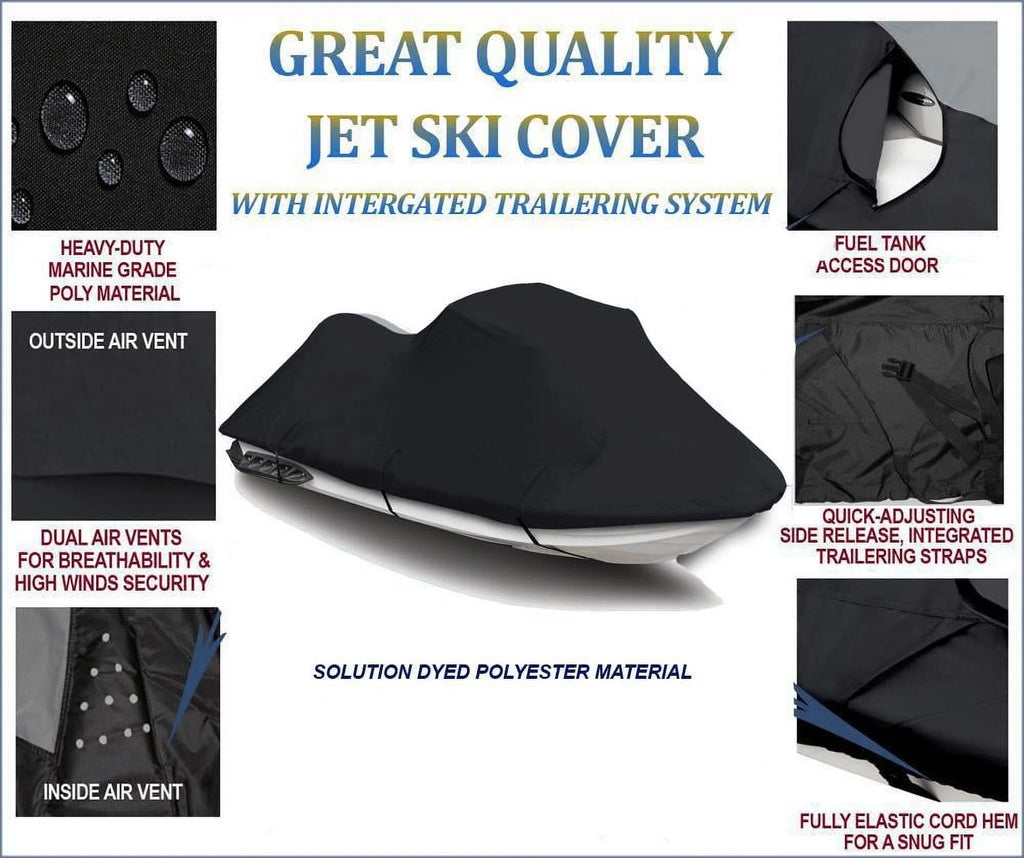 Black Jet Ski PWC Watercraft Cover F7647