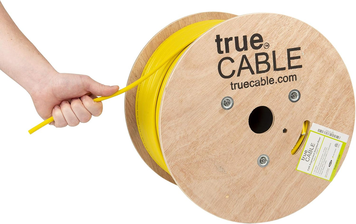 1000ft Black 23AWG Solid Bare Copper Bulk Ethernet Cable W7107