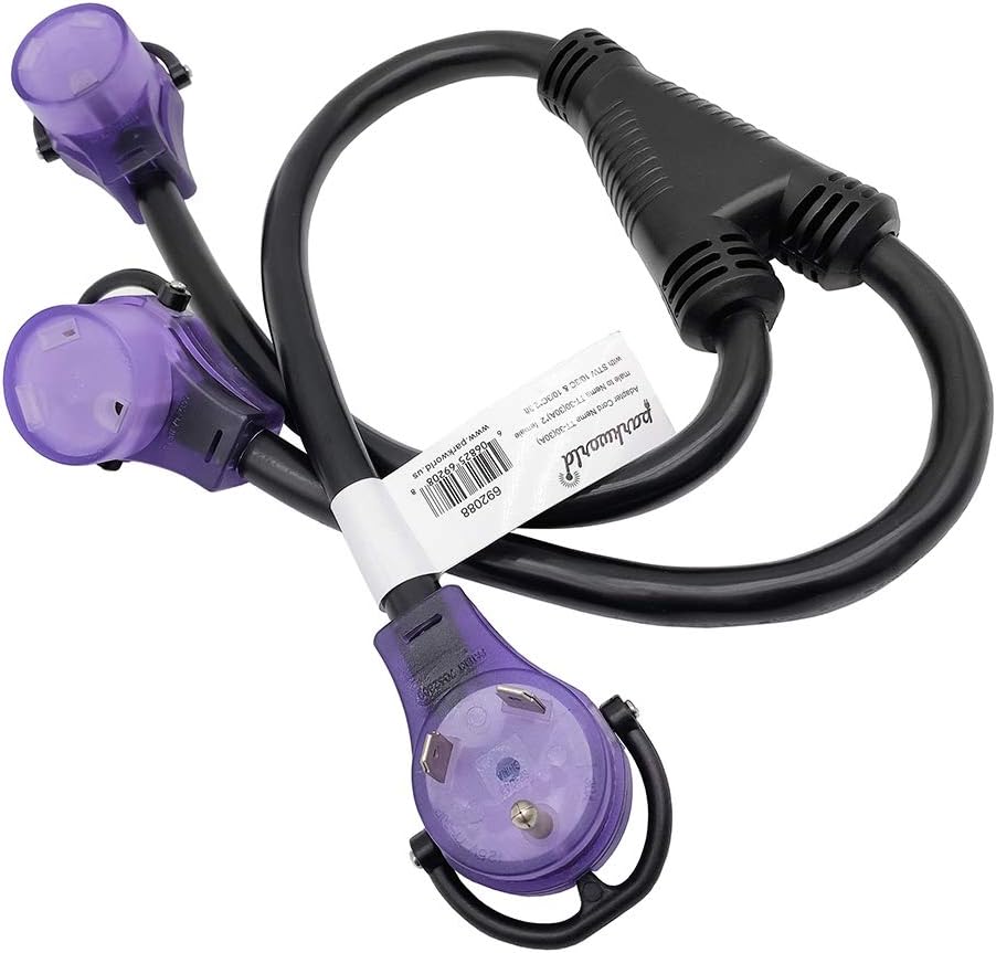 RV 30 AMP Splitter Y Adapter Cord Pack of 2 X7632