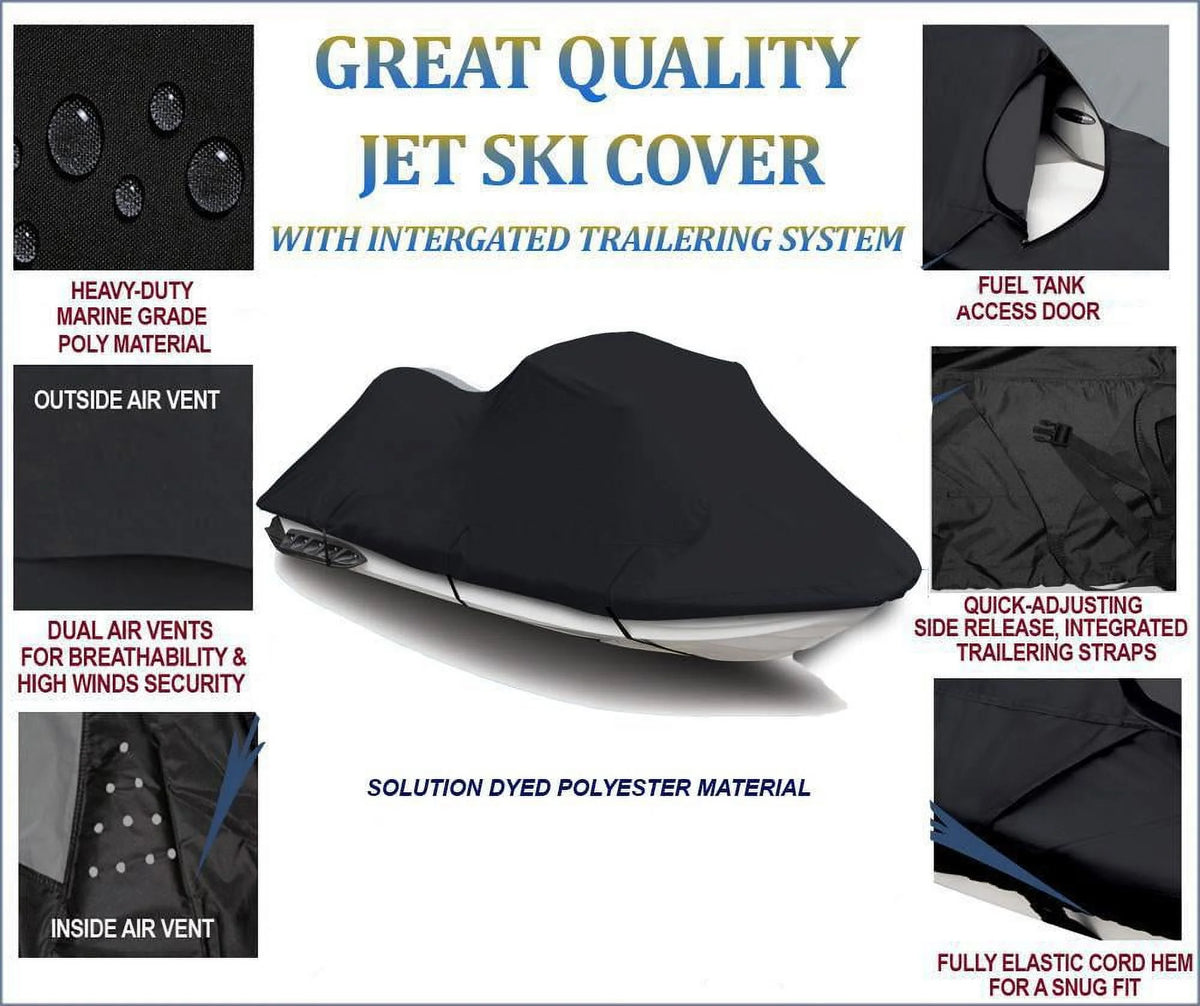 Black 600 Denier JetSki Cover V6898