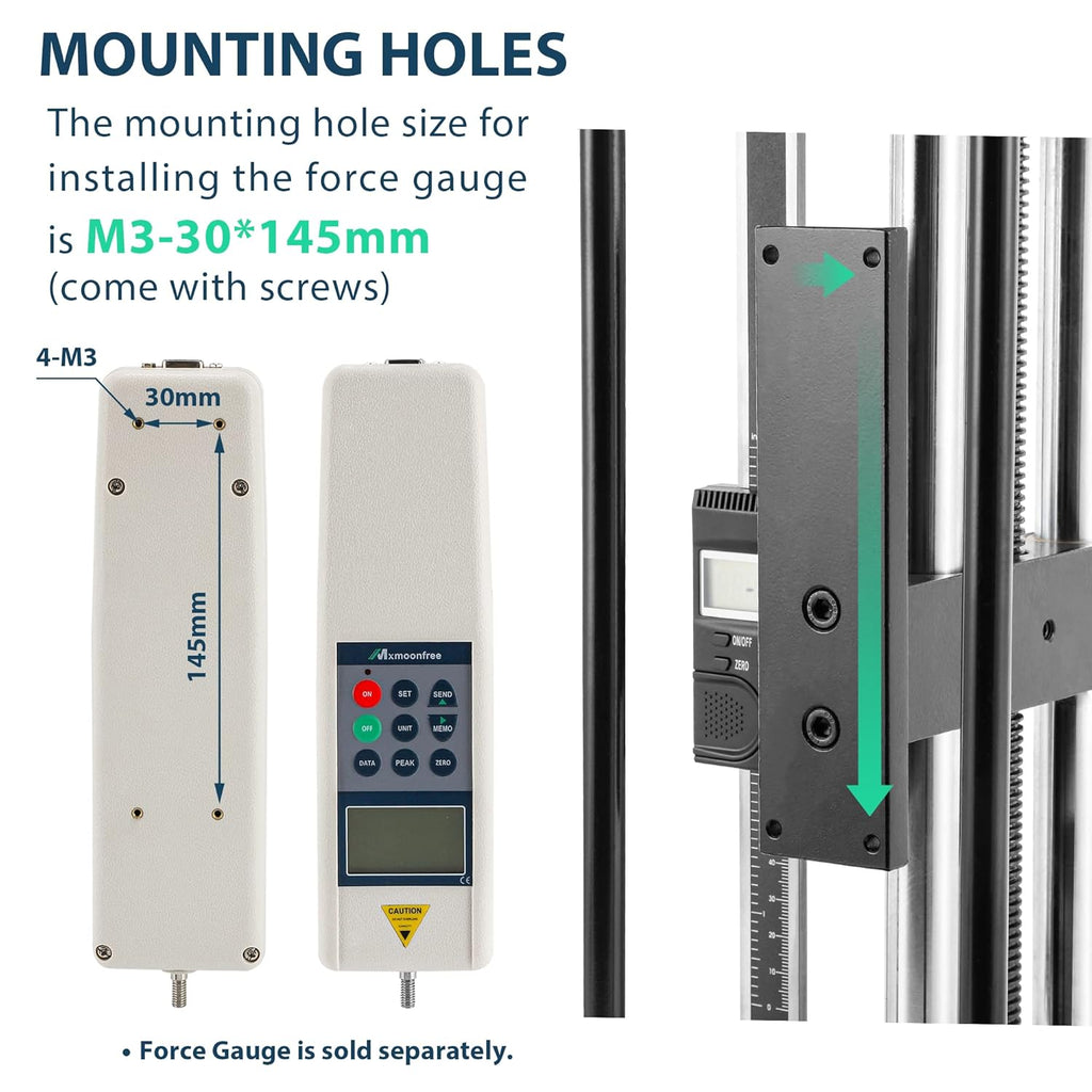 Force Gauge Stand Push Pull Test Stand Lever-Operated Manual Test Stand Stroke 70mm/2.8 with Digital Scale and Clamp x1 I300