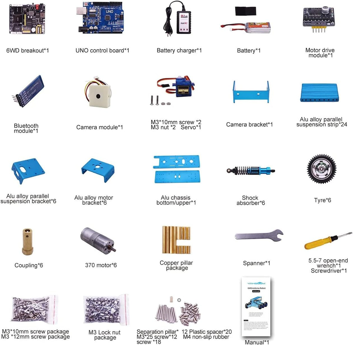 6WD UNO R3 Smart Robot Kit P931481