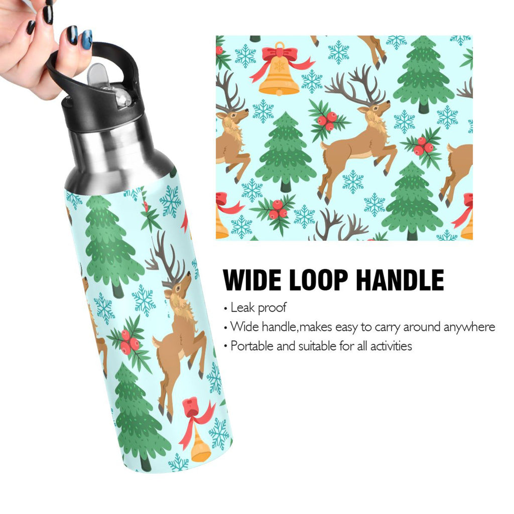 Stainless Steel Insulated Water Bottle with Straw Lid I2899