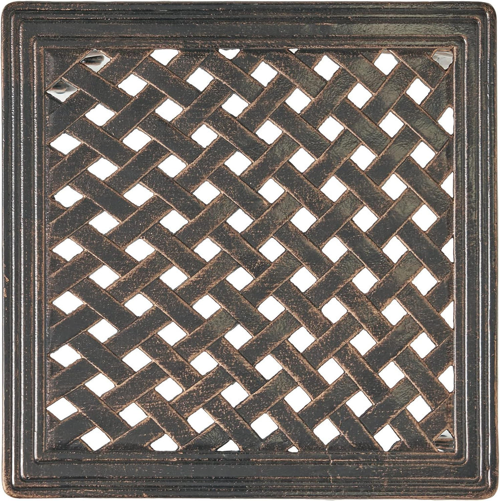 Shiny Copper Outdoor Cast End Tables, 2-Pcs Set C771