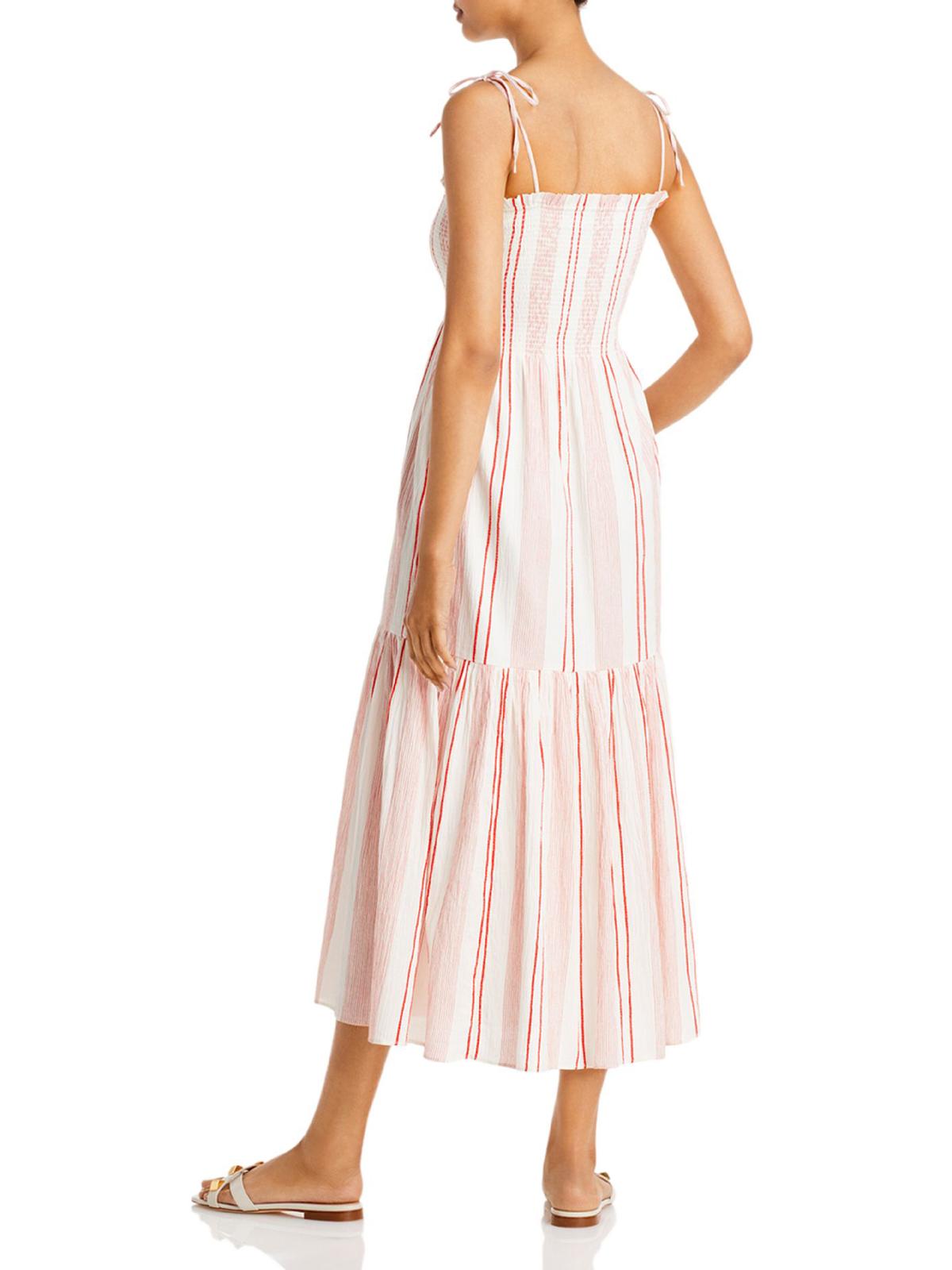 Smocked Striped Midi Dress I946673