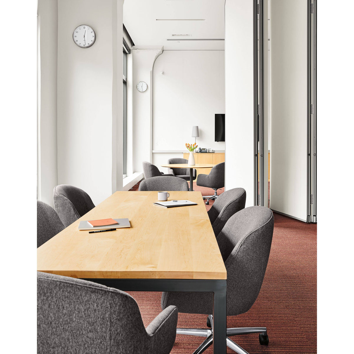 Ergonomic Rolling Office Chair in Cadet Blue Grey Performance Fabric C1031