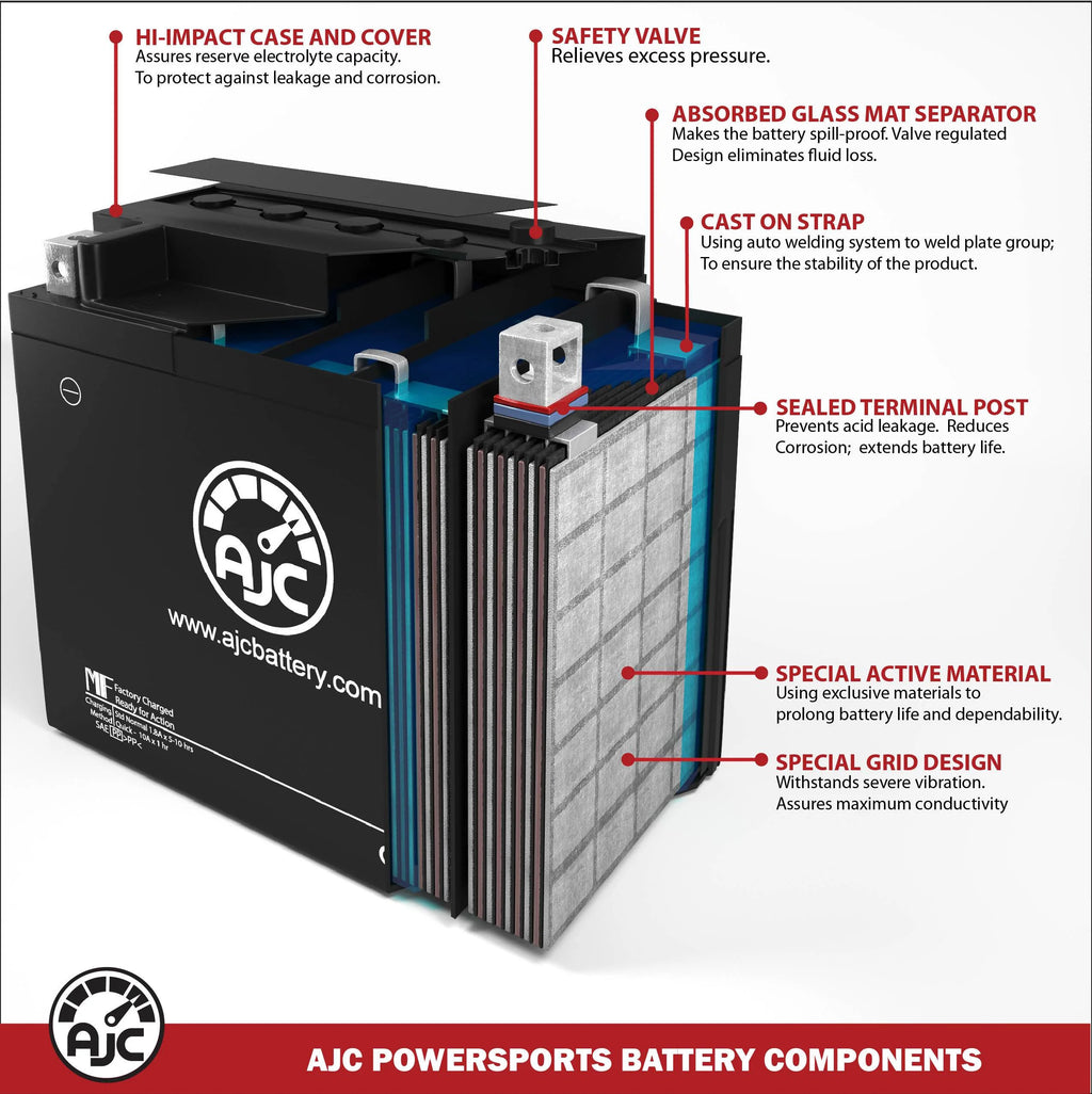 Ski-Doo GTx 600 Ho SDi 594CC 12V Snowmobile Replacement Battery H347529