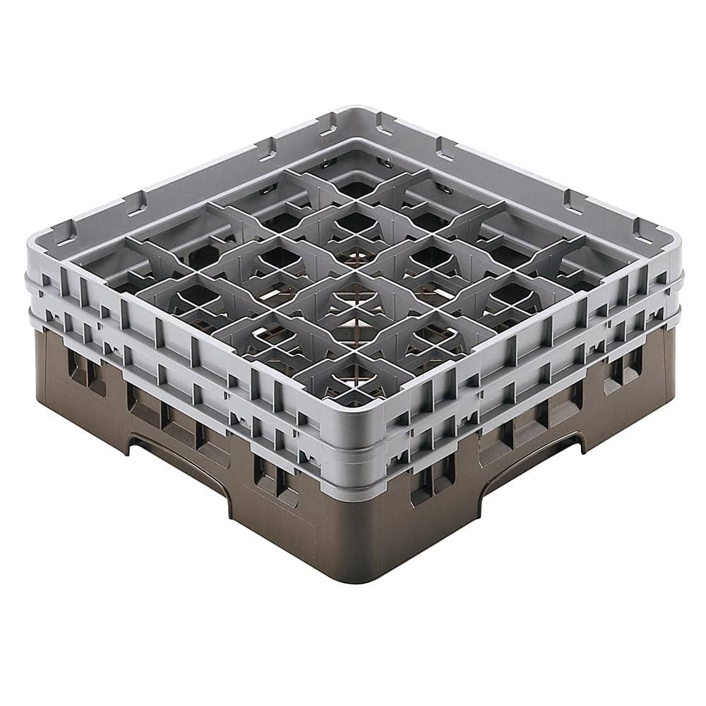 16 Compartment Full Size Glass Rack with 2 Extenders Q995