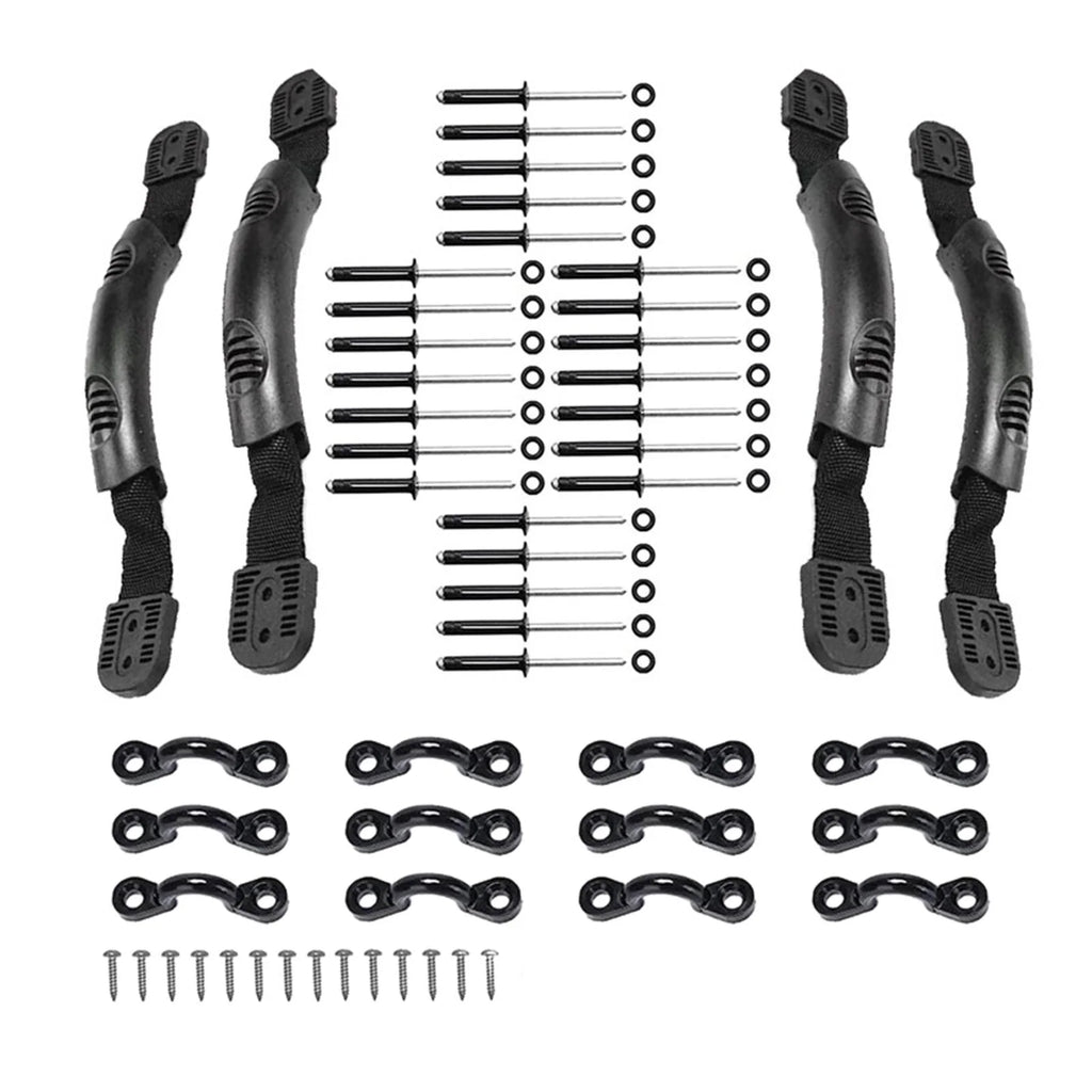 Black Kayak Carry Handles with Screws Pad Eye L898