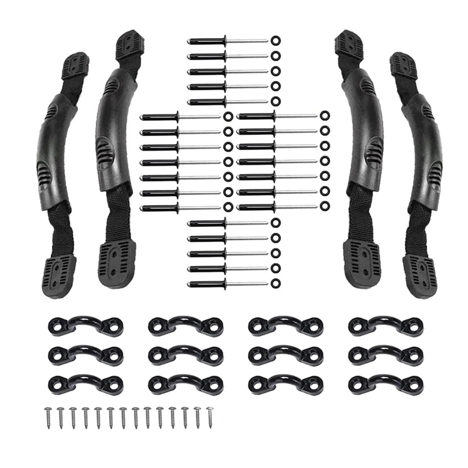 Black Kayak Carry Handles with Screws Pad Eye L898