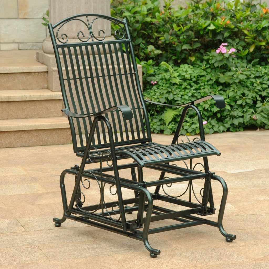 Rustic Brown Iron Glider W3849