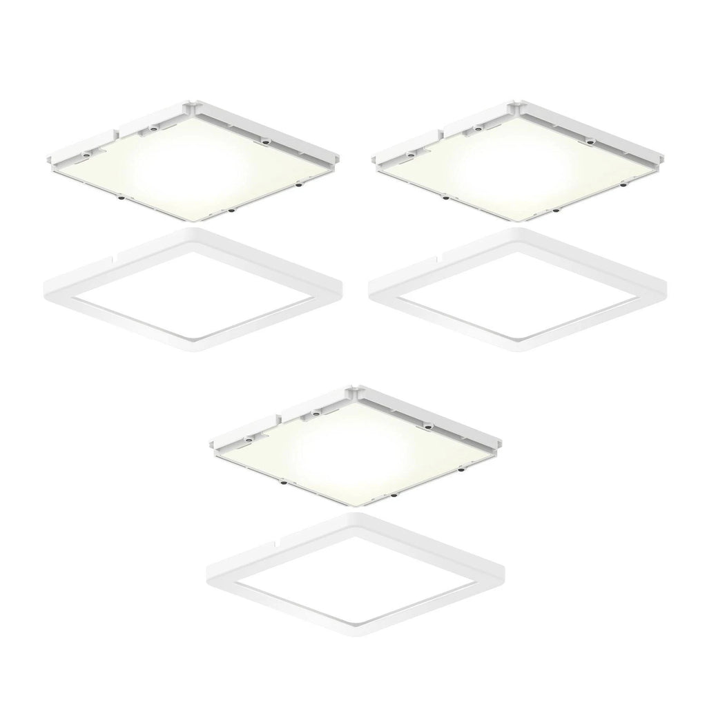 White Square Puck Light Kit/3 D5661