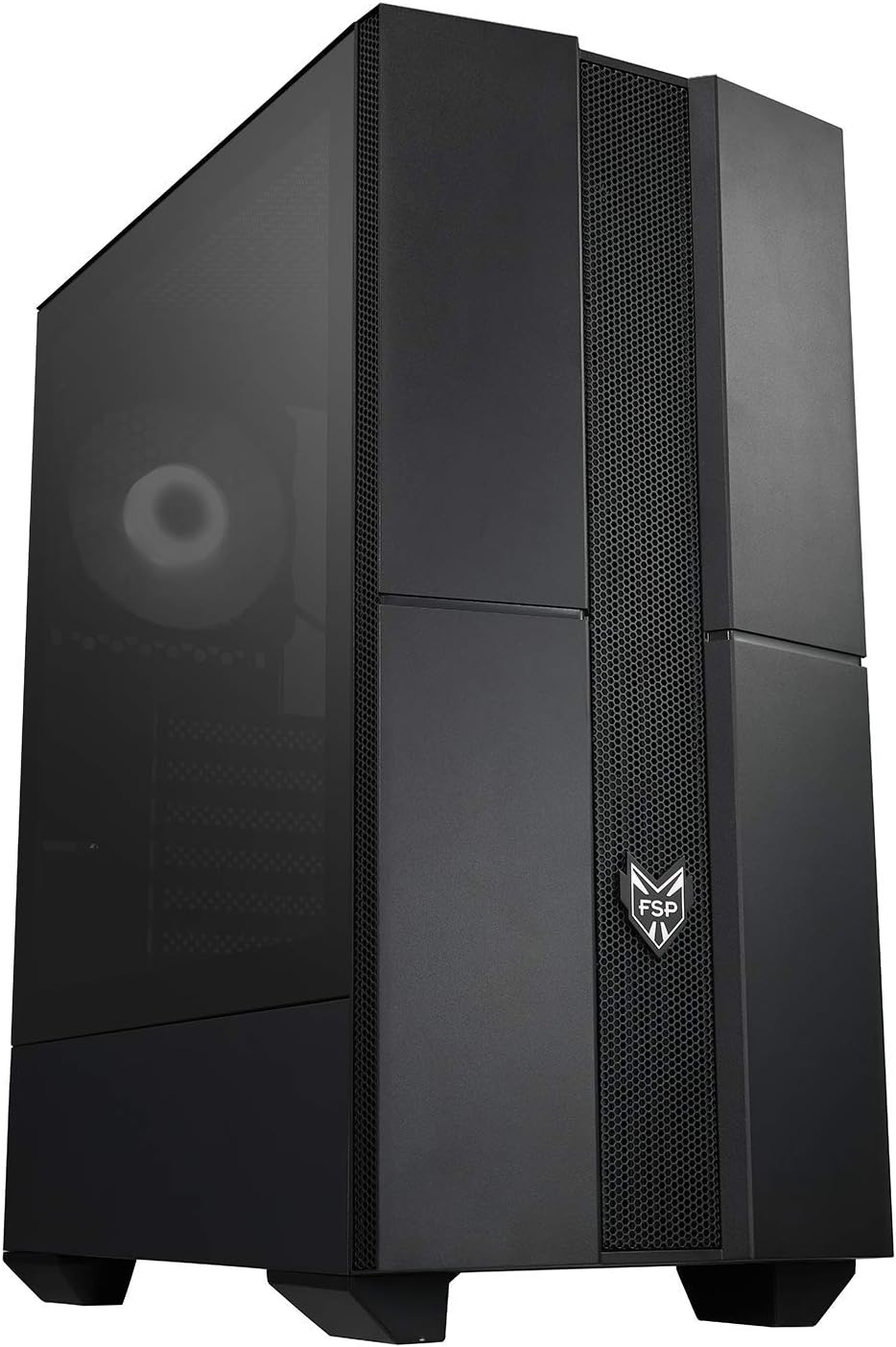 ATX Mid Tower PC Gaming Case with Tempered Glass Side Panel N3328